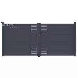 Kapu G21 Marion 350x158 cm kétszárnyú, antracit színű
