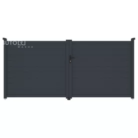   G21 Orlando 350x158 cm-es kétszárnyú kapu, antracit színben