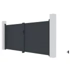 G21 Orlando 350x158 cm-es kétszárnyú kapu, antracit színben