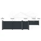 G21 Orlando 350x158 cm-es kétszárnyú kapu, antracit színben