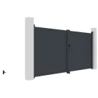 G21 Orlando 350x173 cm-es kétszárnyú kapu, antracit színben