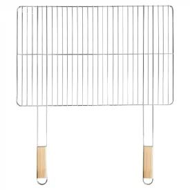 Szögletes grillrács fa fogantyúval 69x60 cm