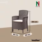 Lima műrattan karfás szék