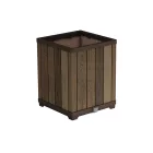 Deco szögletes magasított műanyag virágláda 74 L
