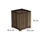 Deco szögletes magasított műanyag virágláda 74 L