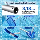 Teleszkópos rúd medence tisztító hálóhoz LMTH-01 2x180 cm, 0,8 mm, ezüst