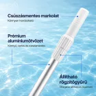 Teleszkópos rúd medence tisztító hálóhoz LMTH-01 2x180 cm, 0,8 mm, ezüst