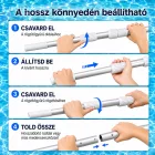 Teleszkópos rúd medence tisztító hálóhoz LMTH-01 2x180 cm, 0,8 mm, ezüst