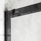 Olga SQ Element 80x90 fekete szögletes zuhanykabin tálca nélkül