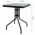 60 cm-es szögletes kerti asztal