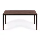 6 személyes kerti asztal 156x78 cm polywood barna