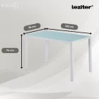 Ezra 120 cm szögletes üveg étkezőasztal