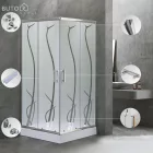Spirit Bamboo 80x80 cm szögletes zuhanykabin, zuhanytálcával