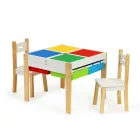 Fa gyermekbútor készlet asztallal 2 székkel