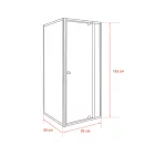 Flexi 80x80 cm sarokba szerelhető szögletes zuhanykabin zuhanytálca nélkül