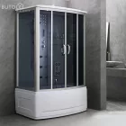 Emilia 85x135 cm hidromasszázs kádkabin elektronikával Black