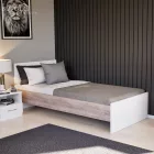 Miami egyszemélyes ágy 90x200 cm fehér-yorki tölgy