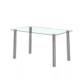 Berna 140 cm szögletes üveg étkezőasztal