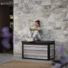 Decocoat műanyag kerti lád 380 l