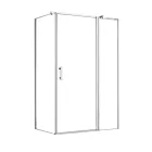 Simple 80x120 cm nyílóajtós aszimmetrikus zuhanykabin zuhanytálca nélkül