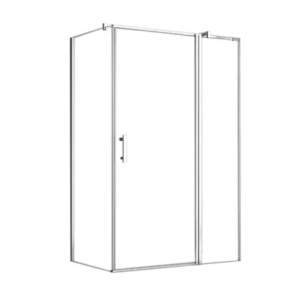 Simple 80x120 cm nyílóajtós aszimmetrikus zuhanykabin zuhanytálca nélkül