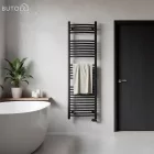 Íves törölközőszárító radiátor 1600x500 mm fekete