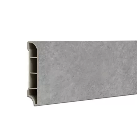 Vinyl SPC padlószegély Harbor beton szürke 2400x60x12 mm