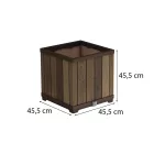 Deco szögletes műanyag virágláda 61 L