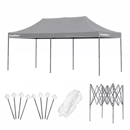 Összecsukható kerti pavilon 3x6 m