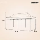 Összecsukható kerti pavilon 3x6 m