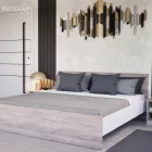 Miami franciaágy ágyneműtartó nélkül 180x200 cm yorki tölgy-fehér