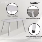 Bora 140 cm szögletes szinterezett kő étkezőasztal fehér
