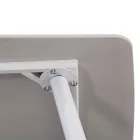 Bora 140 cm szögletes szinterezett kő étkezőasztal fehér