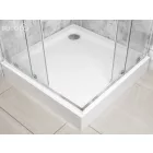 Solid SQ 100 króm szögletes zuhanykabin zuhanytálcával