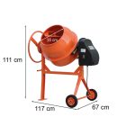 Mixer 120 betonkeverő 220V 450W 120 l