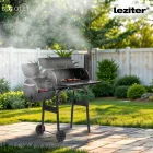 Faszenes kerti grillsütő füstölővel