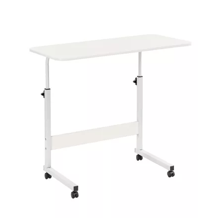 Állítható magasságú laptopasztal 80x40 cm fehér