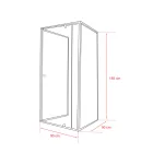 Flexi 90x90 cm falsíkra szerelhető szögletes zuhanykabin zuhanytálca nélkül