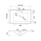 Flat Design mosdó 18x81x46 cm
