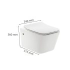 Tina fali rimless WC soft close ülőkével