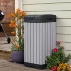 Rockford fa hatású műanyag kültéri szemetes 125L