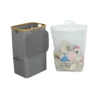 Szennyeskosár 100L szürke 44x33x67 cm