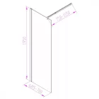Walker 70x195 cm Walk in zuhanyfal