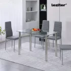 Berna 120 cm szögletes üveg étkezőasztal