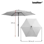 Solari kerti napernyő led lámpával szürke 300 cm