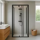 Flexi 80x80 cm falsíkra szerelhető szögletes zuhanykabin zuhanytálca nélkül