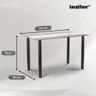 Riona 140 cm szögletes üveg étkezőasztal