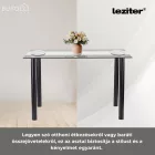 Riona 140 cm szögletes üveg étkezőasztal
