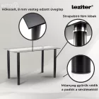Riona 120 cm szögletes üveg étkezőasztal