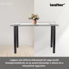 Riona 120 cm szögletes üveg étkezőasztal